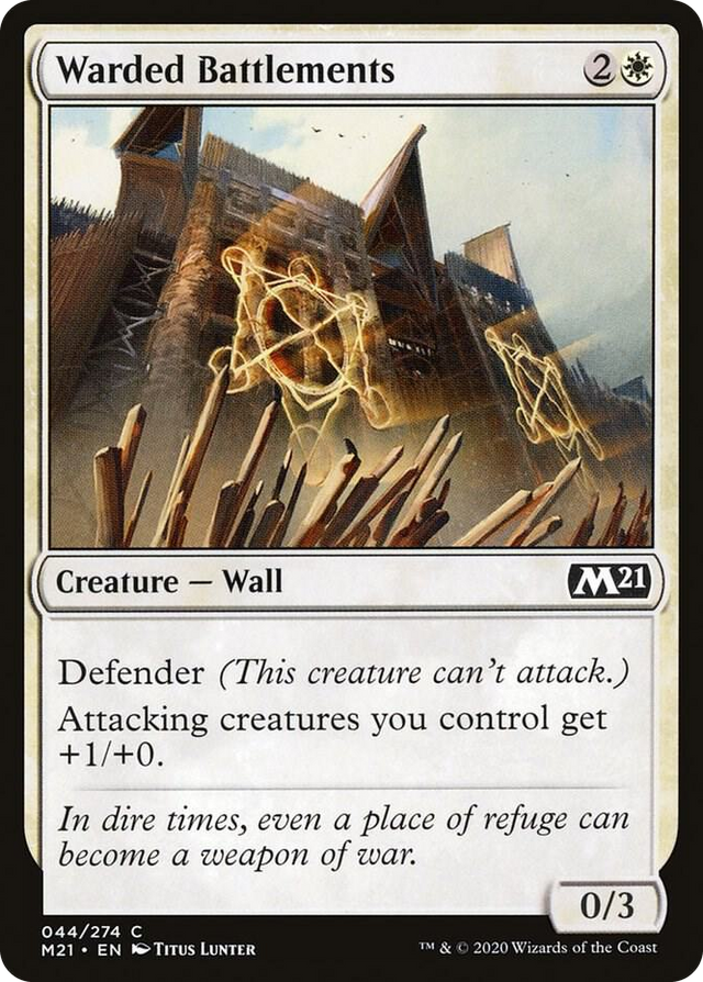 0044 Warded Battlements C Core Set 2021