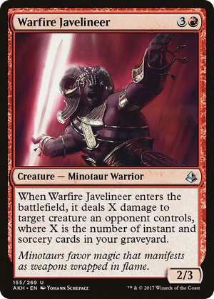0155 Warfire Javelineer U Amonkhet