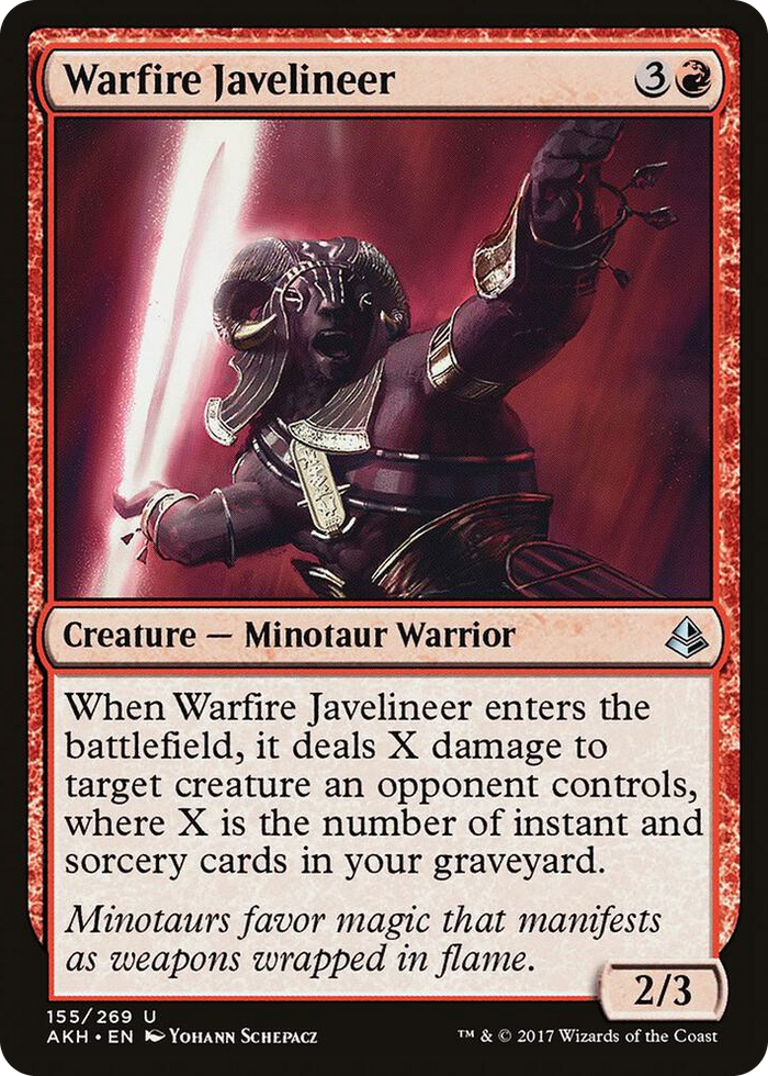 Warfire Javelineer #155 U - Amonkhet Pokemon card