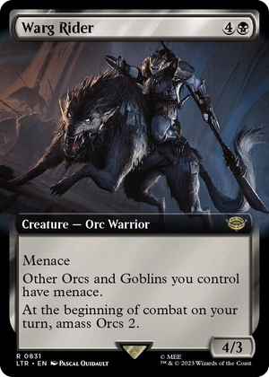 0831 Warg Rider (Extended Art) R Universes Beyond: The Lord of the Rings: Tales of Middle-earth