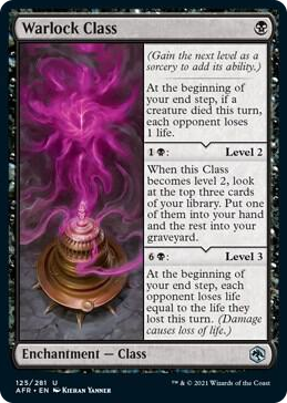 Warlock Class #125 U - Adventures in the Forgotten Realms Pokemon card