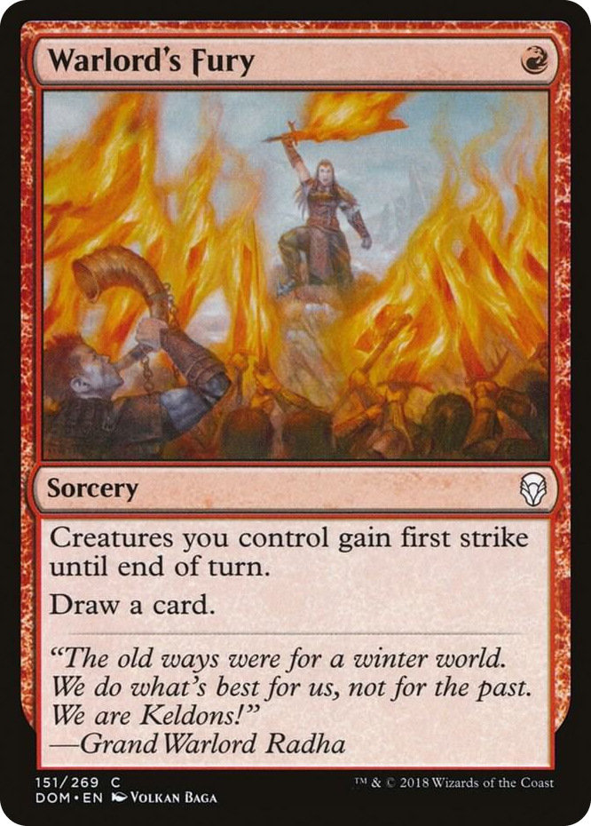 0151 Warlord's Fury C Dominaria