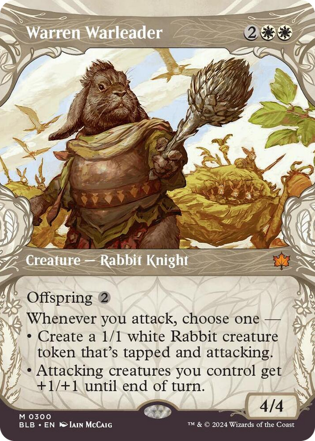 0300 Warren Warleader (Showcase) M Bloomburrow