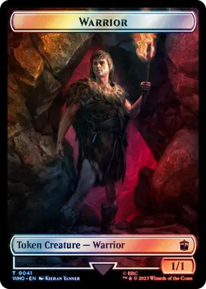 0041 Warrior // Beast (0049) Double-Sided Token (Surge Foil) T Universes Beyond: Doctor Who