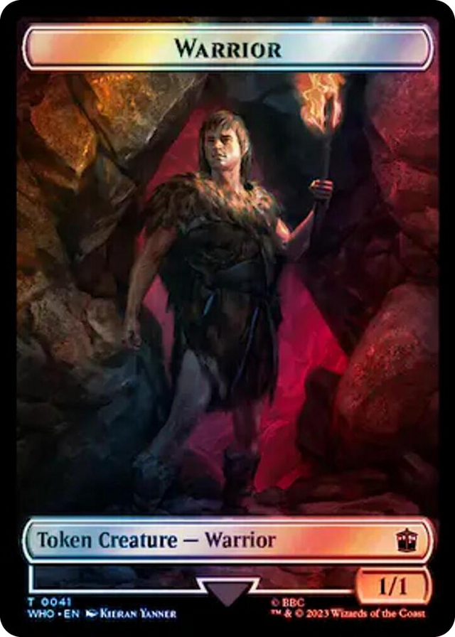 0041 Warrior // Beast (0049) Double-Sided Token (Surge Foil) T Universes Beyond: Doctor Who