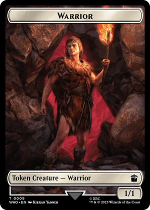 0009 Warrior // Beast Double-Sided Token T Universes Beyond: Doctor Who