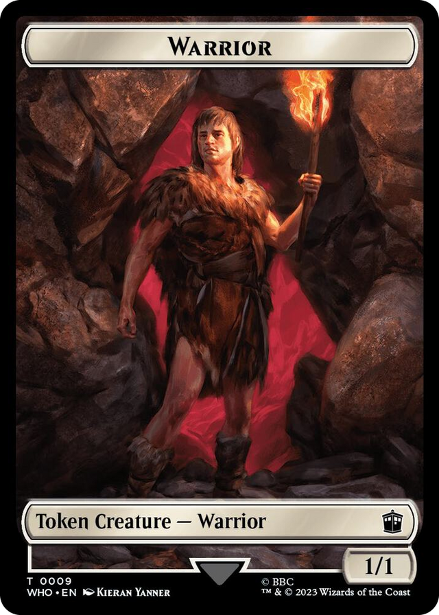 0009 Warrior // Beast Double-Sided Token T Universes Beyond: Doctor Who