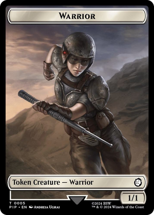 0005 Warrior // Food (0012) Double-Sided Token T Universes Beyond: Fallout