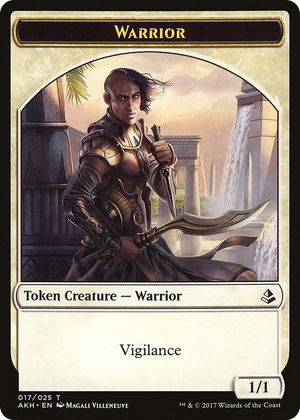 0017 Warrior // Labyrinth Guardian Double-Sided Token T Amonkhet