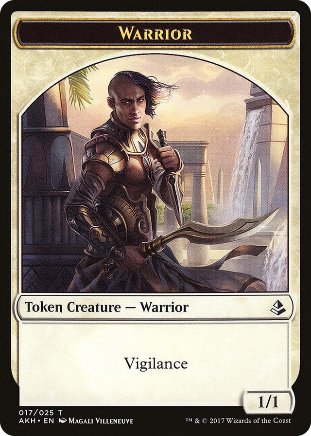 0017 Warrior // Labyrinth Guardian Double-Sided Token T Amonkhet