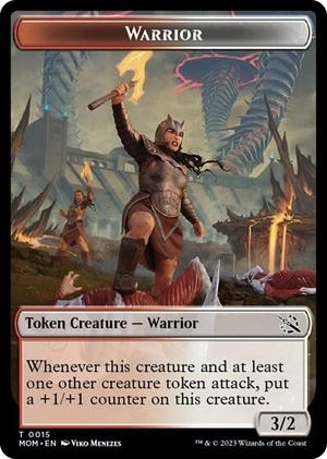 0015 Warrior // Phyrexian Hydra (0012) Double-Sided Token T March of the Machine
