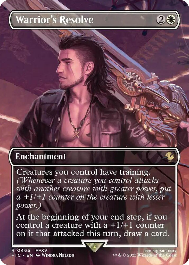0465 Warrior's Resolve (Borderless) R Commander: FINAL FANTASY