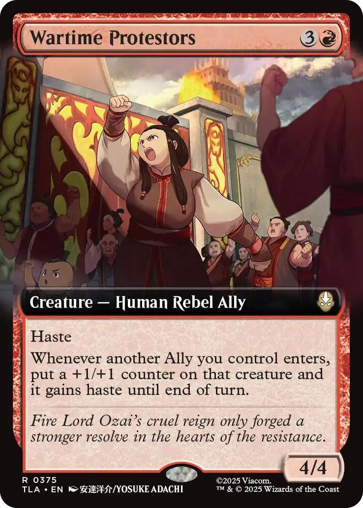 0375 Wartime Protestors (Extended Art) R The Last Airbender