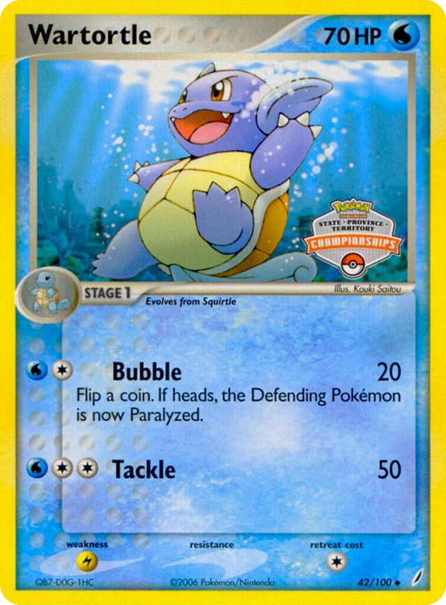 0042 Wartortle - 42/100 (State Championships) Promo League & Championship Cards