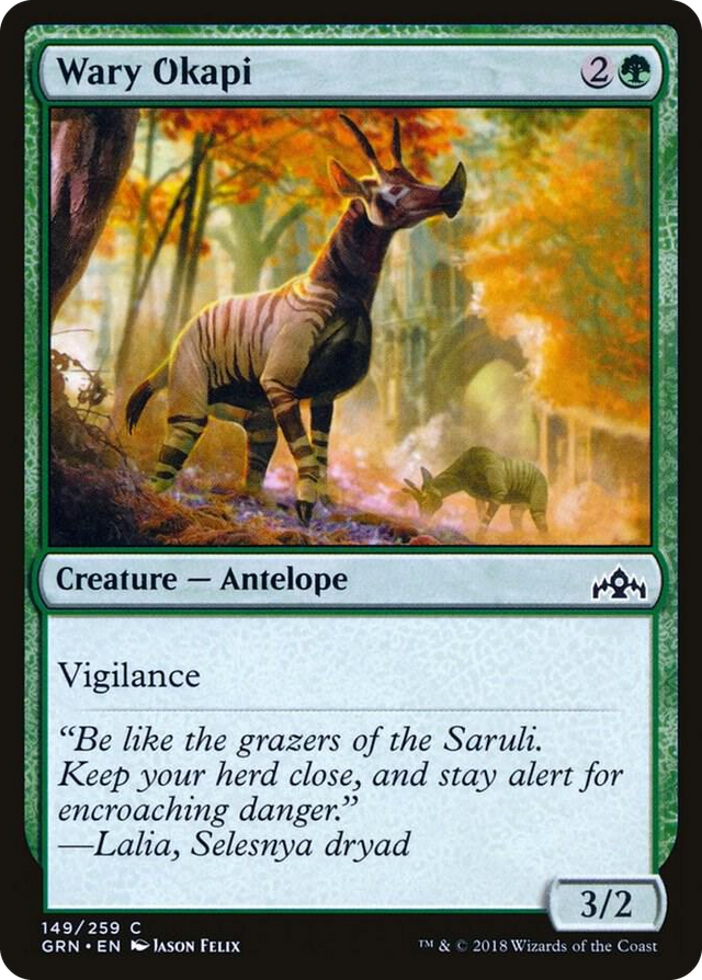 0149 Wary Okapi C Guilds of Ravnica