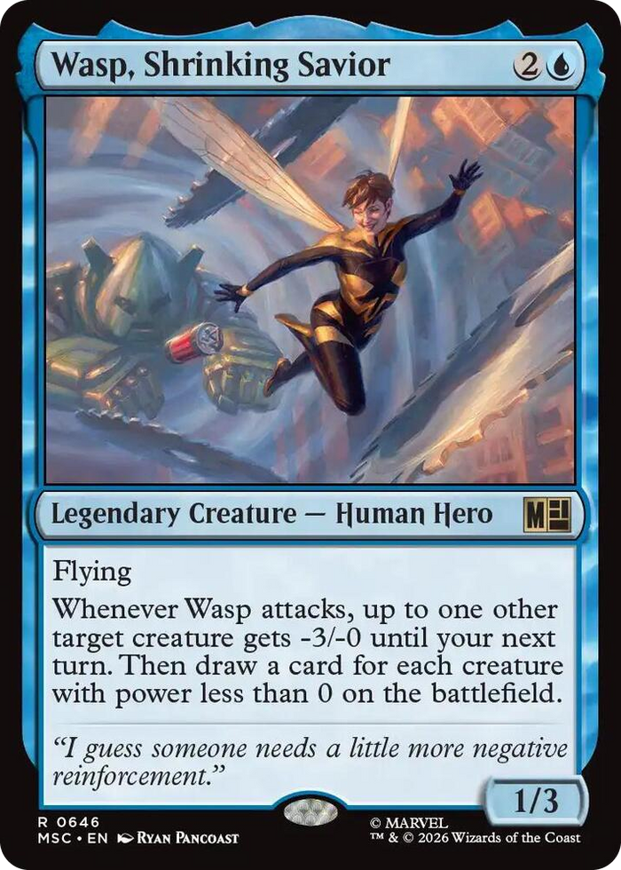 Wasp, Shrinking Savior #646 R - Commander: Marvel Super Heroes Pokemon card