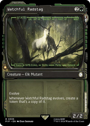 0335 Watchful Radstag (Showcase) R Universes Beyond: Fallout