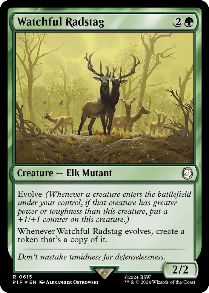 0615 Watchful Radstag (Surge Foil) R Universes Beyond: Fallout