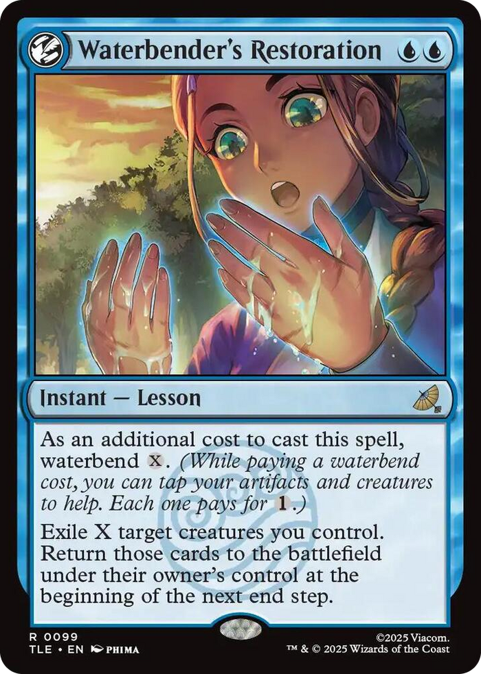 Waterbender's Restoration #99 R - The Last Airbender: Eternal-Legal Pokemon card