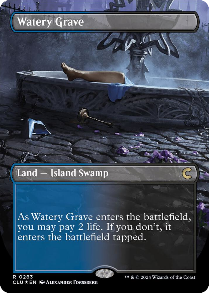 0283 Watery Grave (Borderless) R Ravnica: Clue Edition