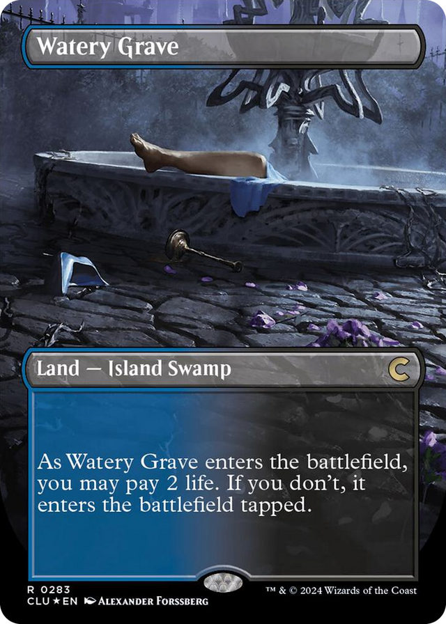 0283 Watery Grave (Borderless) R Ravnica: Clue Edition