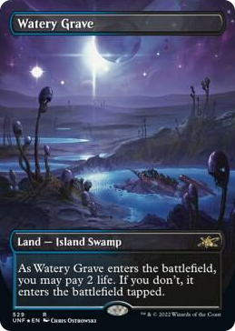 0529 Watery Grave (Borderless) (Galaxy Foil) R Unfinity