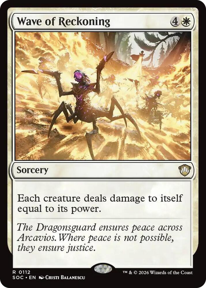 Wave of Reckoning #112 R - Commander: Secrets of Strixhaven Pokemon card