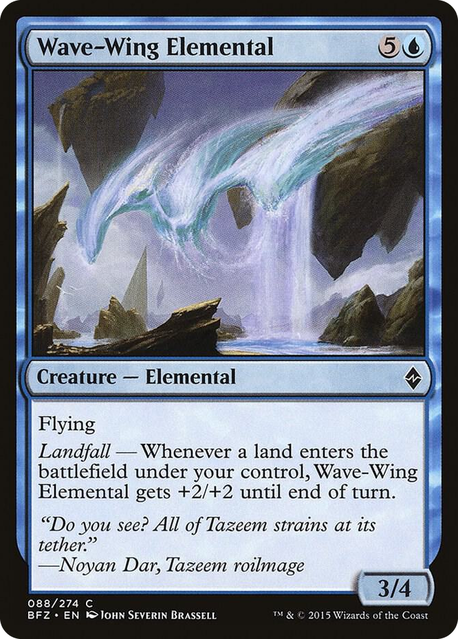 Wave-Wing Elemental #88 C - Battle for Zendikar Pokemon card