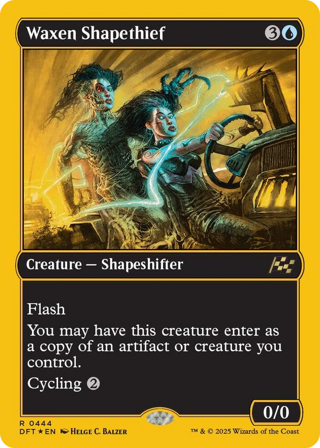 0444 Waxen Shapethief (First-Place Foil) R Aetherdrift