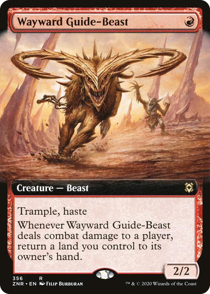 0356 Wayward Guide-Beast (Extended Art) R Zendikar Rising