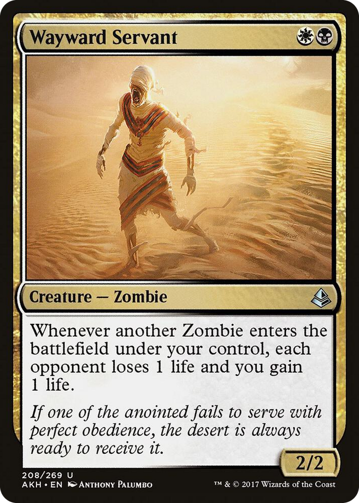 Wayward Servant #208 U - Amonkhet Pokemon card