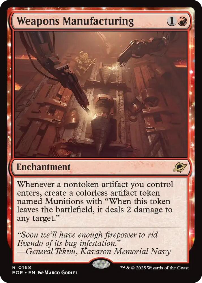 Weapons Manufacturing #168 R - Edge of Eternities Pokemon card