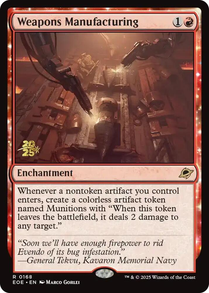 0168 Weapons Manufacturing R Prerelease Cards