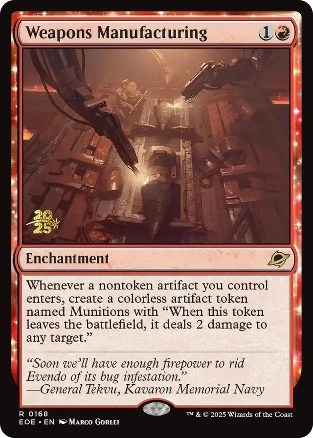 0168 Weapons Manufacturing R Prerelease Cards