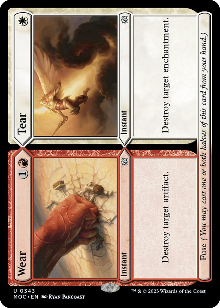 Wear // Tear #343 U - Commander: March of the Machine Pokemon card
