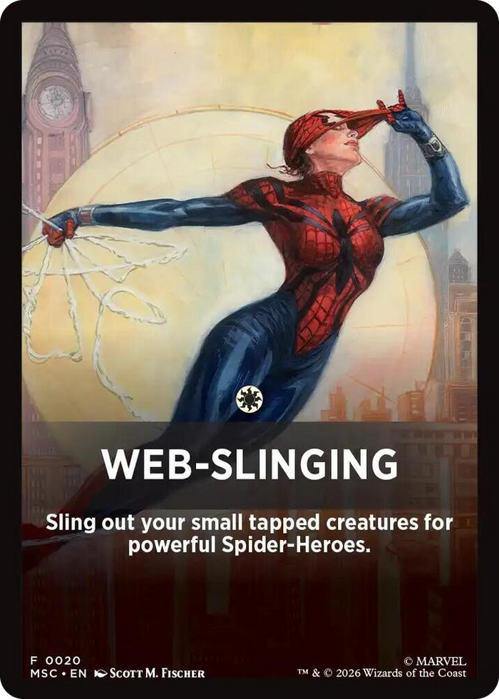 Web-Slinging Theme Card #20 T - Commander: Marvel Super Heroes Pokemon card