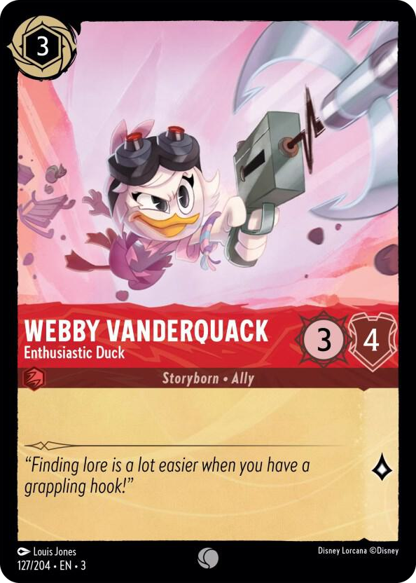 0127 Webby Vanderquack - Enthusiastic Duck Common Into the Inklands