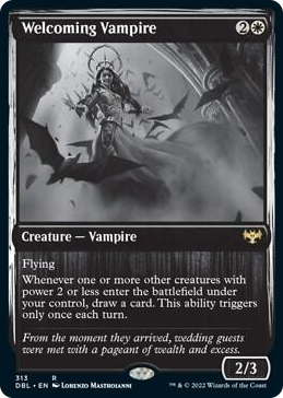 Welcoming Vampire #313 R - Innistrad: Double Feature Pokemon card