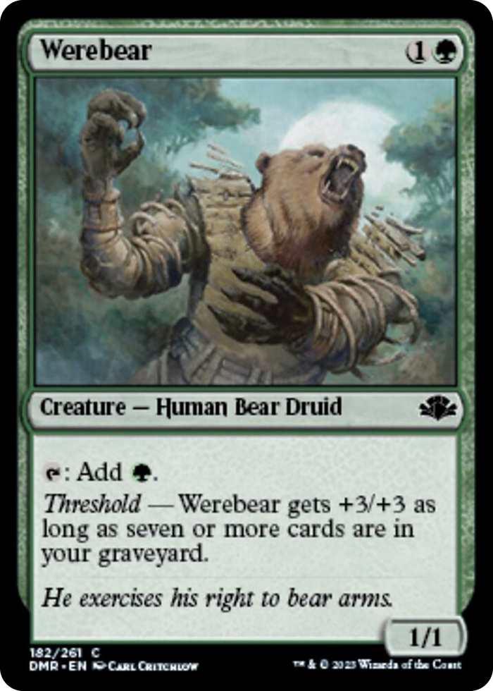 Werebear #182 C - Dominaria Remastered Pokemon card
