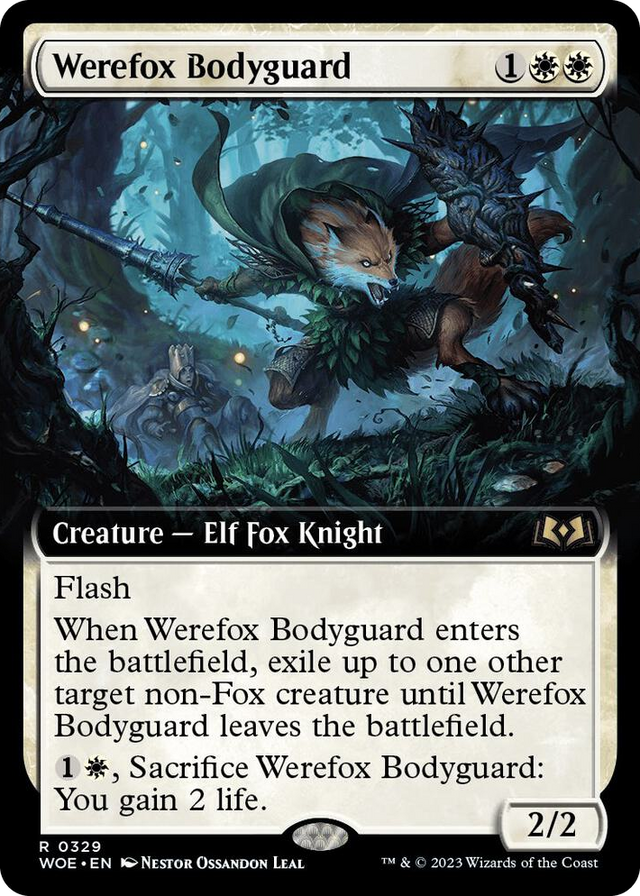 0329 Werefox Bodyguard (Extended Art) R Wilds of Eldraine