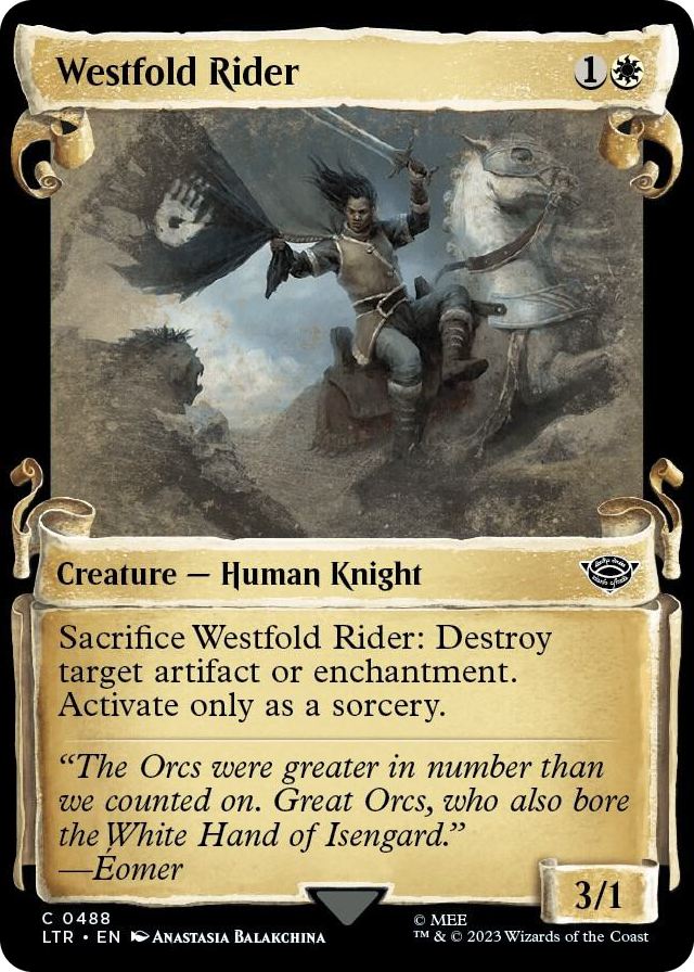 Westfold Rider (Showcase Scrolls) #488 C - Universes Beyond: The Lord of the Rings: Tales of Middle-earth Pokemon card