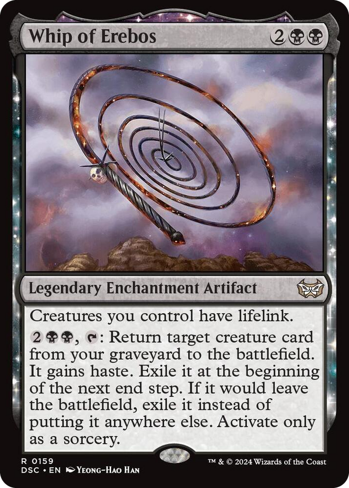 Whip of Erebos #159 R - Commander: Duskmourn: House of Horror Pokemon card