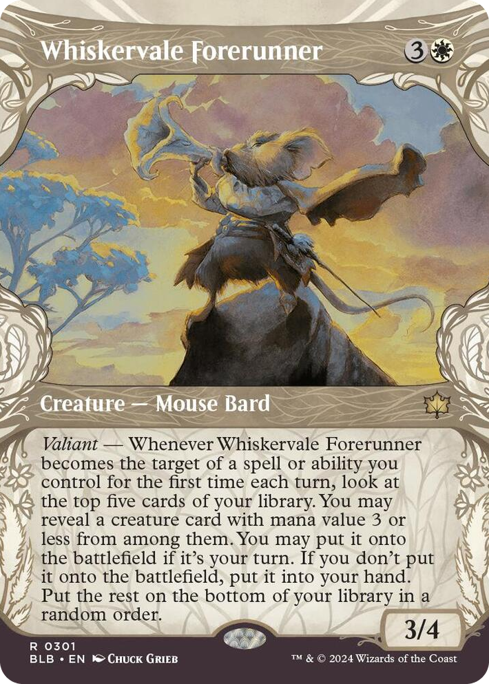 0301 Whiskervale Forerunner (Showcase) R Bloomburrow
