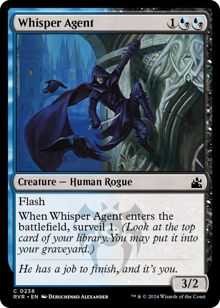 Whisper Agent #238 C - Ravnica Remastered Pokemon card