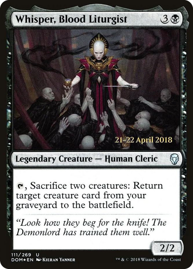 0111 Whisper, Blood Liturgist U Prerelease Cards