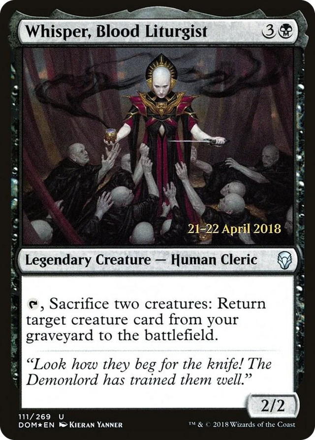 0111 Whisper, Blood Liturgist U Prerelease Cards