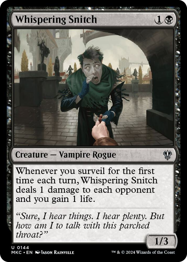 0144 Whispering Snitch U Commander: Murders at Karlov Manor