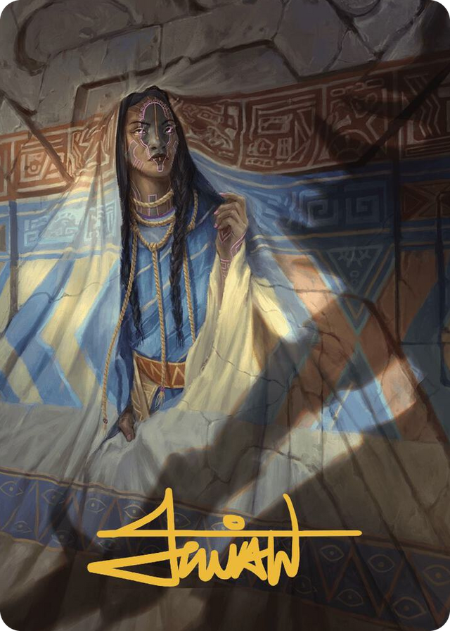 0080 Whispersilk Cloak Art Card (Gold-Stamped Signature) S Art Series: The Lost Caverns of Ixalan