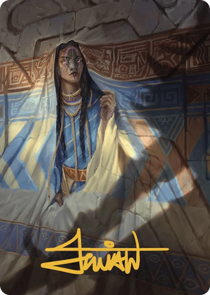 0080 Whispersilk Cloak Art Card (Gold-Stamped Signature) S Art Series: The Lost Caverns of Ixalan