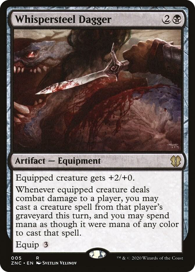 0005 Whispersteel Dagger R Commander: Zendikar Rising